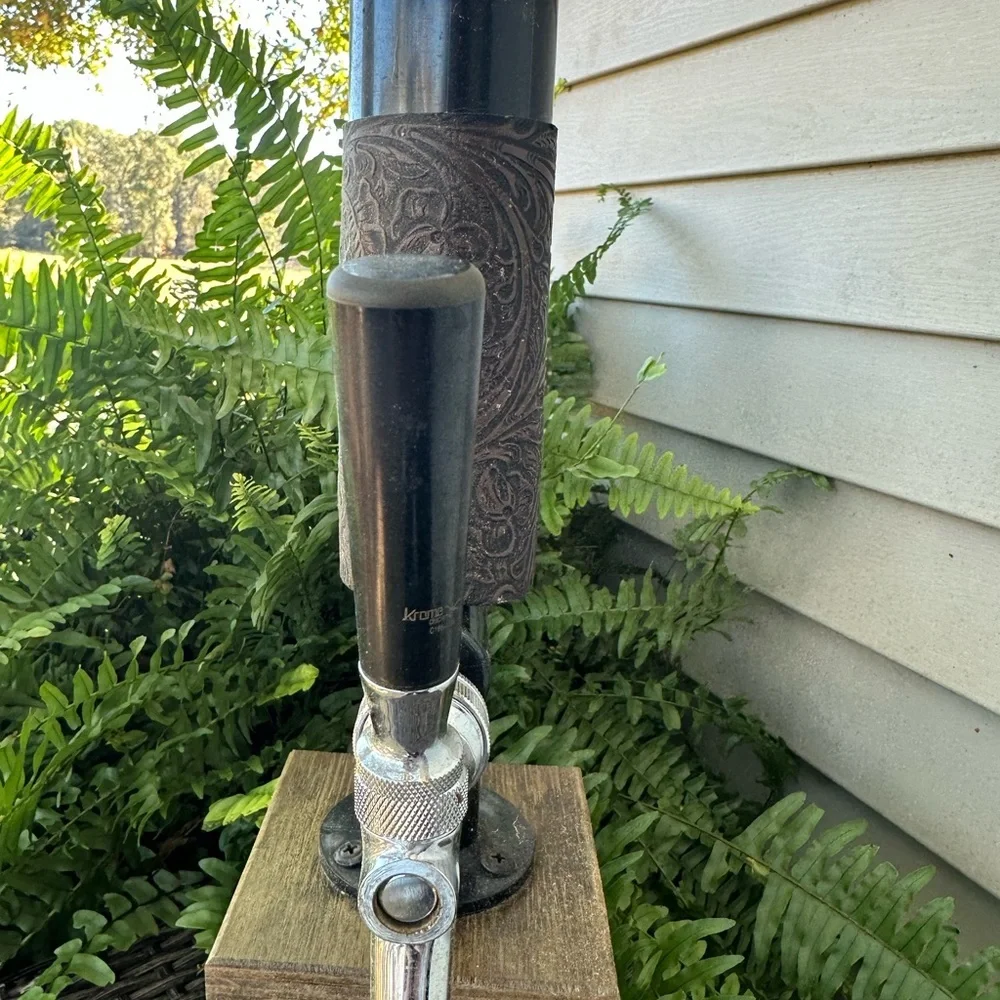 Elegant Black and Brown Beer Dispenser